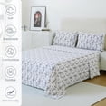 thumbnail image 3 of Floral Queen Sheets Soft Breathable Microfiber Vintage Printed Bed Sheet Set Deep Pocket Fitted Sheet Included Flower Pattern, 3 of 7