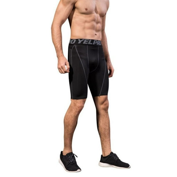 Leezo Leezo Mens Compression Base Layer Shorts Summer Fitness