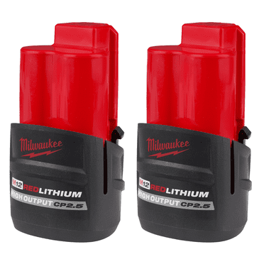 Milwaukee 12V 2.5Ah Power Tool Battery, 2 Pack