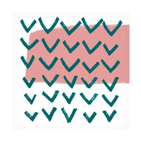 Canvas Wall Art - June Erica Vess 'Chromatic Semaphor IV' Wall Art for Living Room, Bedroom, or Office Décor by Trademark Fine Art - 14 x 14 Inches