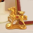 thumbnail image 6 of Kuntesetty Chinese Style Horse Statue Alloy Home Decor for Living Room Cabinet Bookcase 8.8cmx8.4cm, 6 of 9