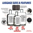 thumbnail image 3 of Toronto Argos Bagage à Main, Valise Cabine, Bagage à Main à Rotation 360°, Bagage Personnalisé, Ensemble de Bagages, Voyage, Cadenas TSA, 3 of 3