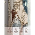 thumbnail image 6 of Vintage Teal Butterfly Sheer Curtains 72 Inch Length 2 Panels Set Window Treatments, Vintage Brown Tree Branch Rod Pocket Semi Curtains for Living Room/Bedroom/Kitchen Décor, 104"W x 72"L, 6 of 7