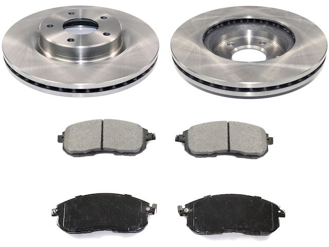 Front Rear Drilled Brake Rotors+Pads for 2007 2008 2009 2010-2013 Nissan Altima 