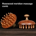 thumbnail image 2 of Soumake Sandalwood Scalp Massage Comb with Ergonomic Handle Round Head Teeth Anti-static Hair Growth Men Women Wooden Head Massager Brush, 2 of 8