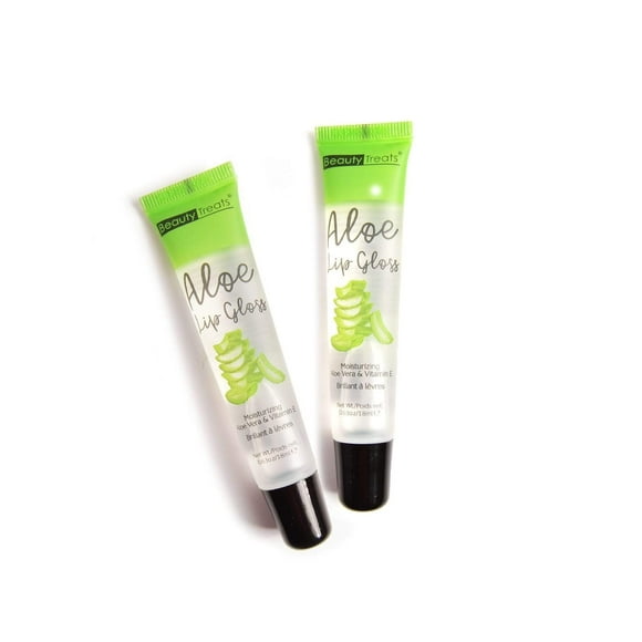 Brillo de labios Beauty Treats Aloe, 2 unidades, 18 ml, hidratante