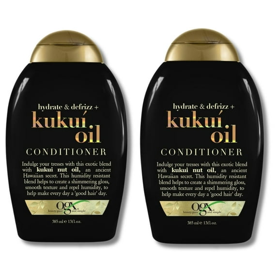OGX Hydrate and Defrizz Kukuà Oil Conditioner 385ml 2 Pack