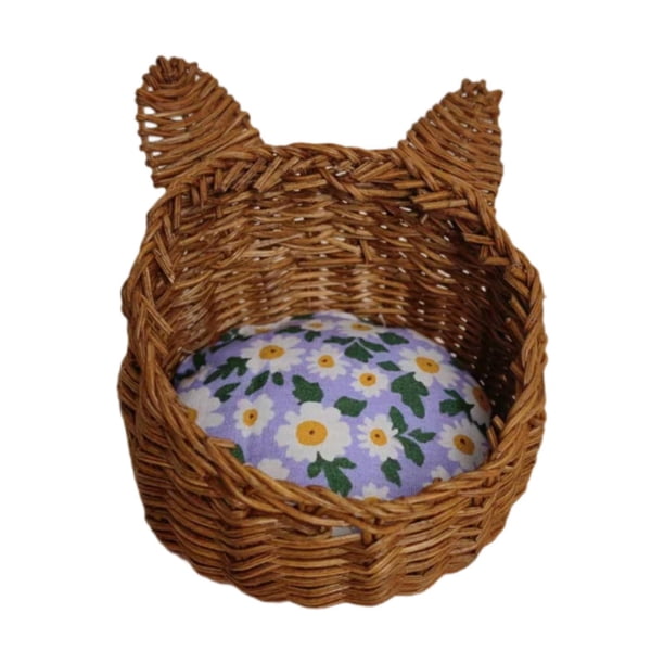 Accesorios para escenas de perreras a escala 1:12, regalos de cumpleaños, pasatiempos, decoración de casas de muñecas, gatos y perros. Flor picada oscura