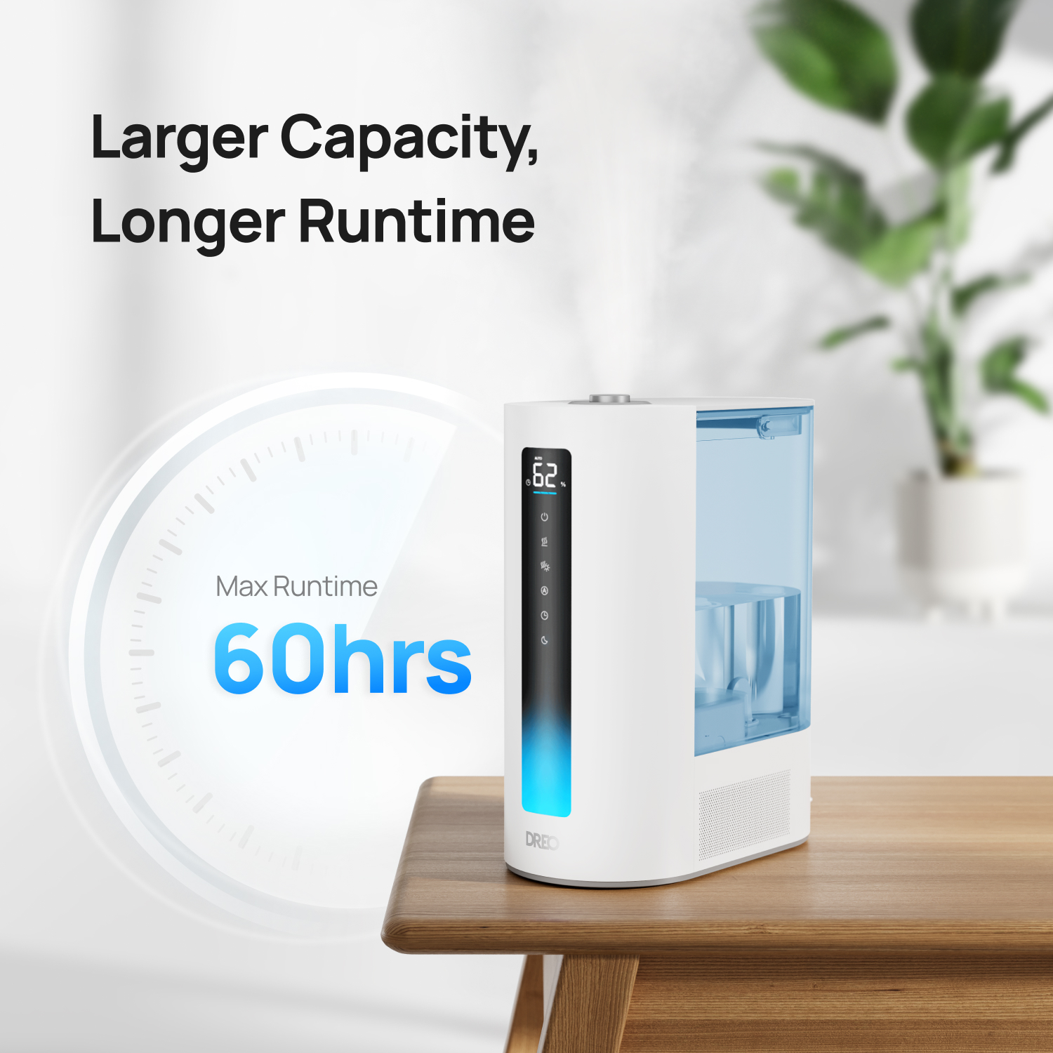 DREO 6L Warm and Cool Mist Humidifier, Blue photo 7