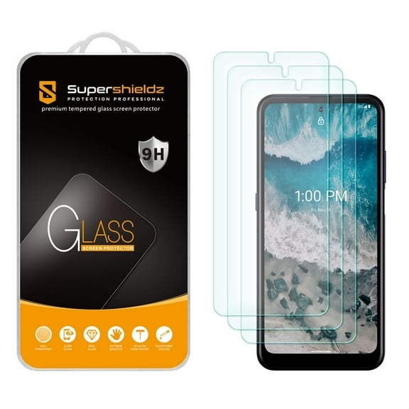 (3 Pack) Supershieldz Designed for Nokia X100 Tempered Glass Screen Protector, Anti Scratch, Bubble Free