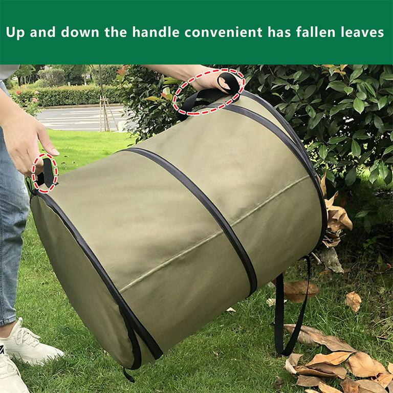 500L Garden Waste Bag Reusable Leaf Collection Bag Fallen Leaves Container  Large Capacity Camping Can Trash Outdoor Garbage Bags - AliExpress