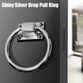 thumbnail image 3 of Shiny Silver Drop Pull Ring Wooden Door Knocker Chair Pulls Handle, 3 of 7