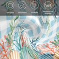 thumbnail image 6 of Nautical Coastal Cloth Napkins, Summer Beach Shell Coral Seaweed Blue Plaid Washable and Reusable Dinner Napkins Set of 8, Table Napkin for Kitchen Party Birthday Wedding Hotel Housewarming 20"x20", 6 of 9