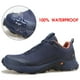thumbnail image 2 of Zapatillas de senderismo HUMTTO para hombre, todo terreno, impermeables, color azul marino, 2 of 9