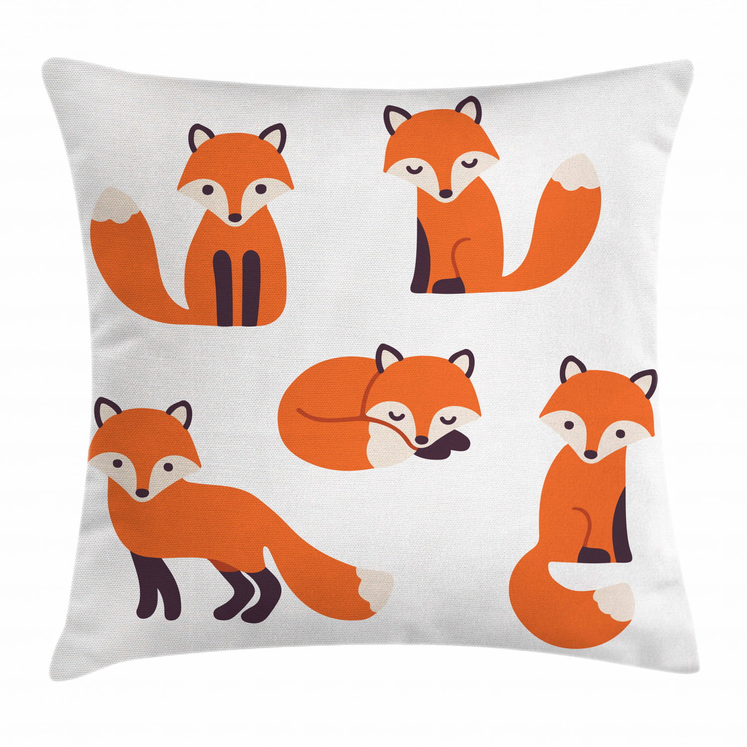 cartoon fox animal cushion cover decorative pillow cases covers US SELLER 