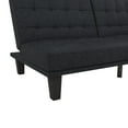 DHP Dexter Futon & Lounger, Convertible Sofa Bed & Couch, Navy Blue