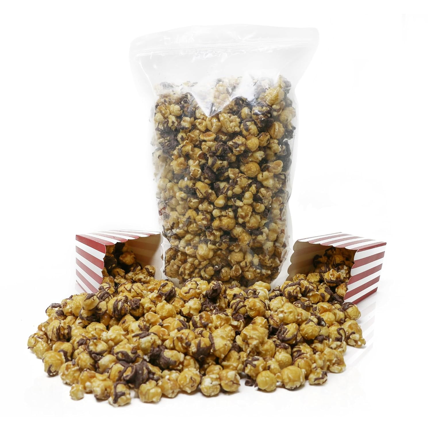 Jd's Snack Chocolate Covered Caramel Pop Corn - Caramel with Choco, 35 oz
