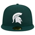 thumbnail image 2 of Men's New Era Green Michigan State Spartans 59FIFTY Fitted Hat, 2 of 6