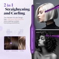 thumbnail image 3 of Plancha de pelo Manelix de 0,3 pulgadas, diseño superfino, para cabello corto, 2 en 1, con doble voltaje, PTC y cerámica., 3 of 5