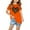 Orange, variant on Odeerbi Kids Boys Girls Summer Cotton T-shirt Fashion Cute Printed Casual Short Sleeve Cotton Tops Shirts Kids Clothes Black