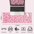 thumbnail image 2 of Pink Leopard Gaming Mouse Pad for Desk, Kawaii Extended Large Leopard Print Mouse Pad, Pink Mousepad XL, Cute Cheetah Mouse Pad, Long Big Mouse Mat, Leopard Decor Stuff Accessories, 31.5 X 11.8 Inch, 2 of 5