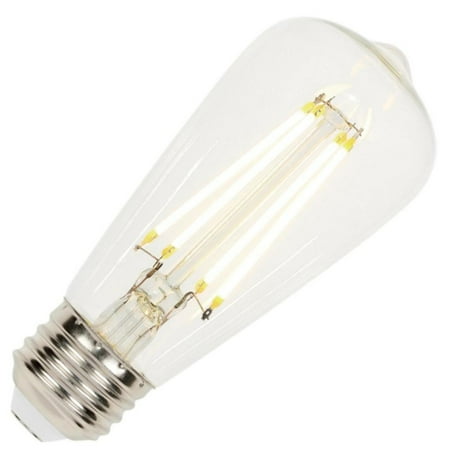 Westinghouse 45187 - 6.5 watt 120 volt ST19 Medium Screw Base 2700K Dimmable LED (6.5ST15/FILAMENTLED/DIM/CL/27)