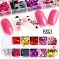 thumbnail image 4 of Valentine Heart Nail Glitters Lentejuelas Calcomanías de uñas de corazón 12 colores Heart Nail Art Confeti 3d Holográfico Brillante Escamas de uñas Acrílico Uñas del día de San Val, 4 of 5