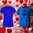 thumbnail image 3 of Playera Duo Parejas Loco Por Ella 14 De Febrero San Valentin Color Azul Talla Mediana Marca Emil SaEs, 3 of 4