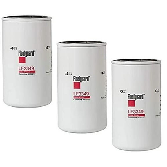 LF3349 Fleetguard Lube, Full-Flow Spin-On Pack of 3, Replaces Donaldson P558615, Wix 51607, Napa 1607, Baldwin BT339