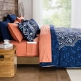 thumbnail image 5 of Regency Heights King Size Comforter Sets, Navy Bed in a Bag King, 9 Pieces Bedding Comforter Set with Bed Sheets and Side Pockets, 5 of 9