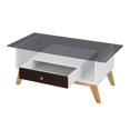 thumbnail image 4 of Furniture of America Lana Mid-Century Glass Top Coffee Table in Espresso, 4 of 5