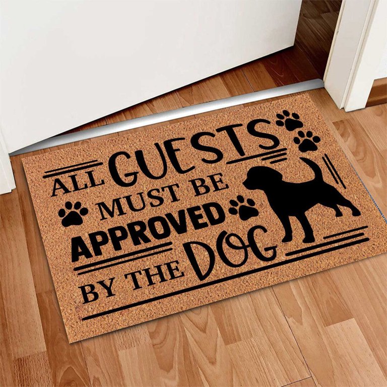 KIHOUT Deals Cute Pet Dog Themed Carpet,Welcome Floor Doormat 23.62 X  15.74in Non Slip Floor Mat Summer Holiday Funny Novelty Door Mats Indoor  Outdoor Decor 