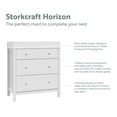 Storkcraft Horizon 3 Drawer Modern Changing Dresser White