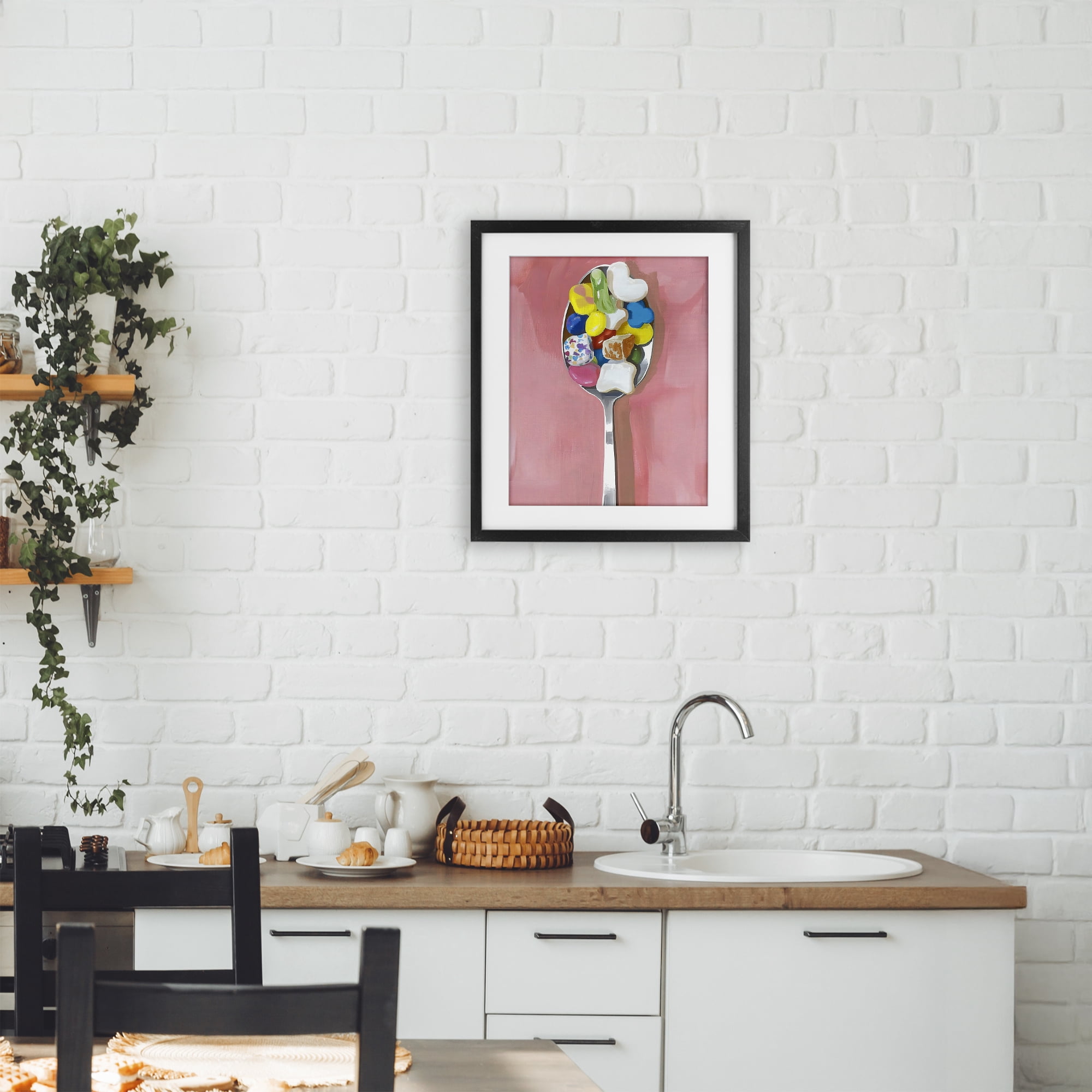 Stupell Industries Nostalgic Fun Breakfast Spoon Black Framed Print Under Glass, design by The Prints Vibe