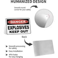 thumbnail image 3 of Danger Explosives Keep Out Sign 8"x12" - Aluminum Tin Warning for Home Outdoor Garden, High-Visibility Hazard Decor for Restricted Area, 3 of 8