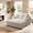 Beige, variant on WACASA Oversized Chaise Lounge Chair Indoor, 60"D Plush Upholstered Sofa Bed with USB Port and Cup Holders, Cozy Cloud Sleeper Sofa Couches for Living room, Bedroom, Beige
