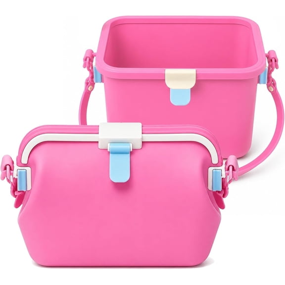 Huggea Waterproof Purse Beach Bag, Jellybean Waterproof Bag That Opens Into A Box, Silicone Jellybean Purse,Summer Jelly Bean Bag for Women,Foldable Jelly Bean Purse Shoulder Strap Randow Color