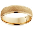 thumbnail image 1 of 6mm Hammered Mens Wedding Band 14K Yellow Gold Ring, 1 of 3