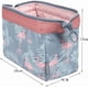 thumbnail image 3 of Neceser portátil con diseño de flores azul oscuro, neceser de viaje para mujer, neceser de maquillaje y organizador de cosméticos., 3 of 5