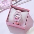 thumbnail image 1 of Nuevo reloj de dibujos animados de hello kitty, relojes de cuarzo luminosos de silicona para niños, bonitos relojes de pulsera para niñas, 1 of 4