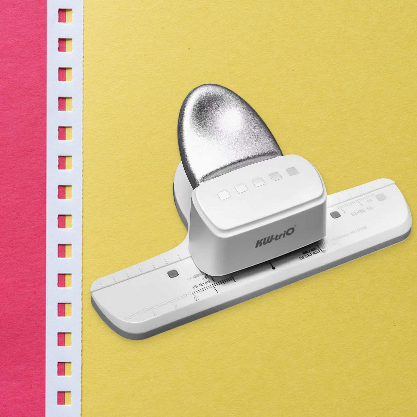 S SERENABLE Three-hole Punch - Labor-saving Punching Tool with 8.5 Mm Hole Spacing - Manual Paper Punch for Folders, Crafts, Files, Scrapbooks