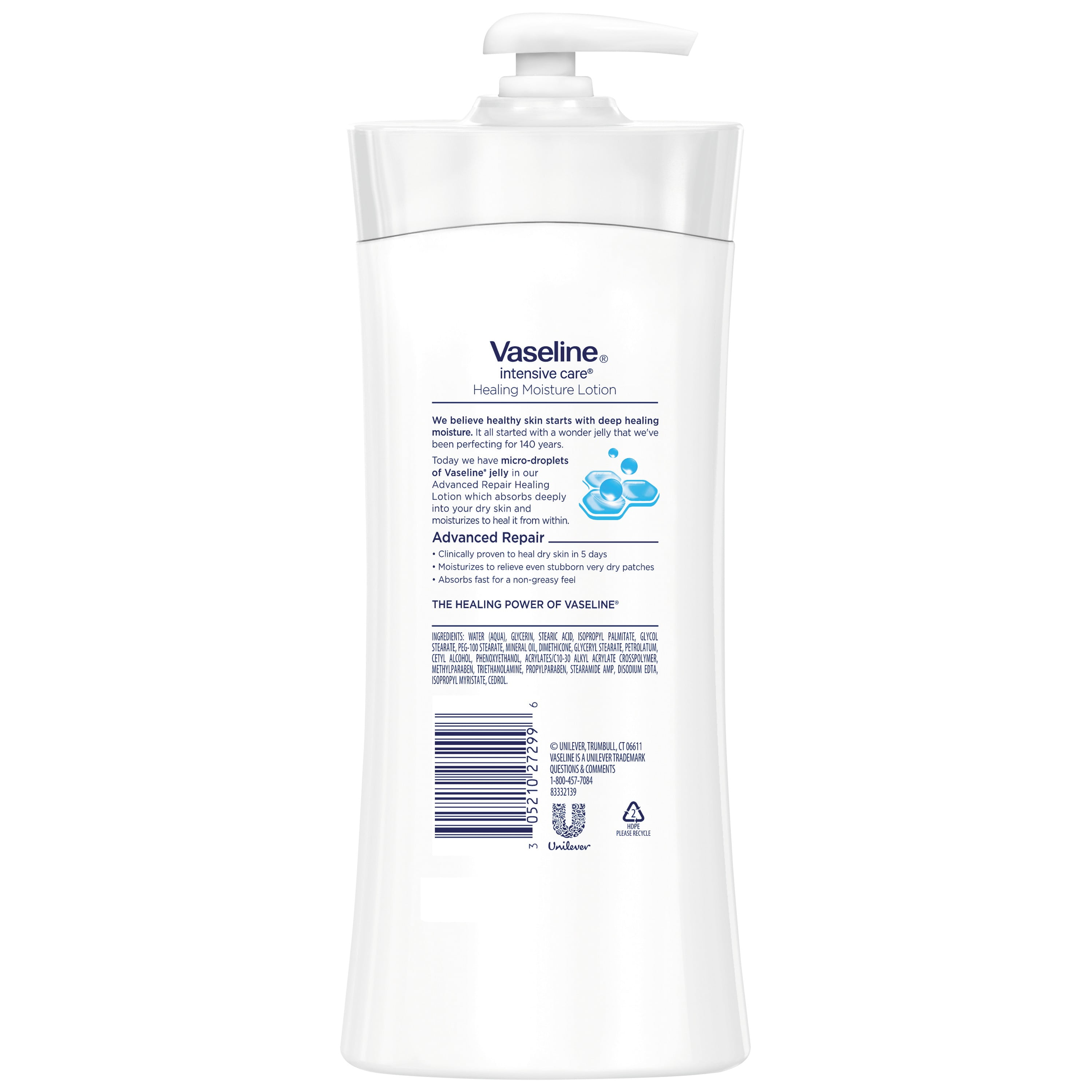 Vaseline Body Lotion Advanced Repair Unscented 24.5 OZ