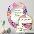 thumbnail image 3 of DESIGN ART Designart "Pink and Orange Explosions Of Color III" Abstract Modern Wall Mirror 20in.x30in., 3 of 4