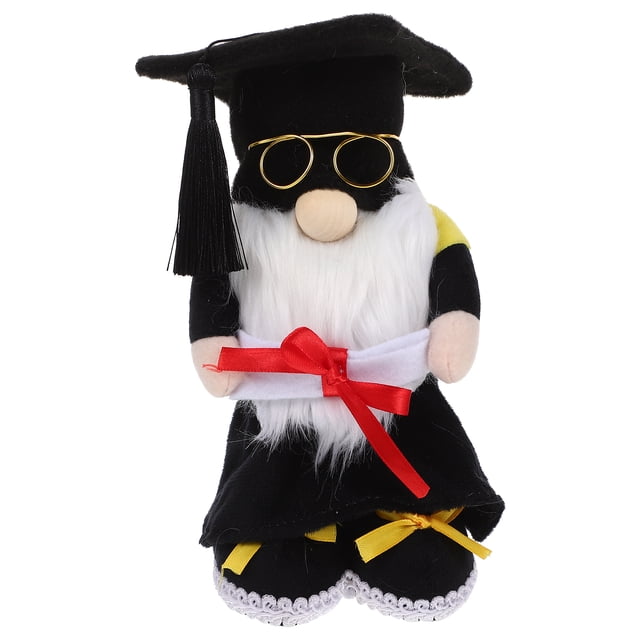 Decoraciones de gnomos de pie con temática de graduación Decoración sin rostro con temática de graduación