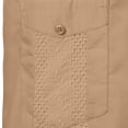 thumbnail image 4 of Men's Guayabera Shirts Summer Fashion Clothes for Male Casual Short Sleeve Blouse with 4 Pockets Lapel Neck Solid Color Embroidered Eyelet Shirts Button Down Shirts Turn Down Collared Coffee XXL, 4 of 6