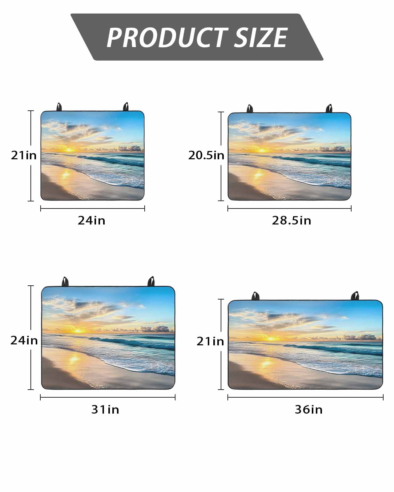 Stove Top Covers for Electric Stove, Ocean Sunset Glass Stovetop Cover Protector, Beach Blue Sky Coastal Seashore Summer Induction Cooktop Protector Oven Mat for Kitchen Countertop 24"x21"