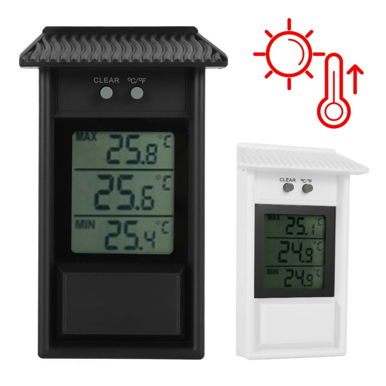 HOTBEST Digital Display Thermometer Maximum And Minimum Garden Indoor And  Outdoor Wall House Greenhouse 