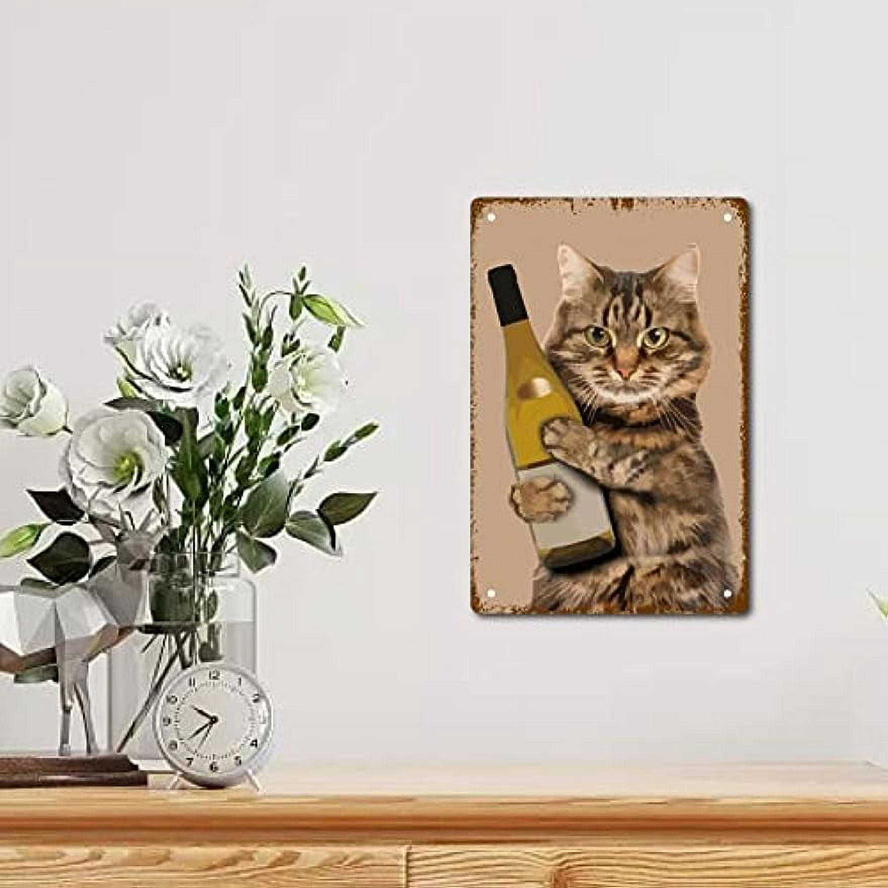 Vintage Cat Poem Metal Sign – 8x12" Tin Wall Art, Waiting At The Door Pet Decor, Rust-Free Aluminum, Pre-Drilled Holes 2 thumbnail image