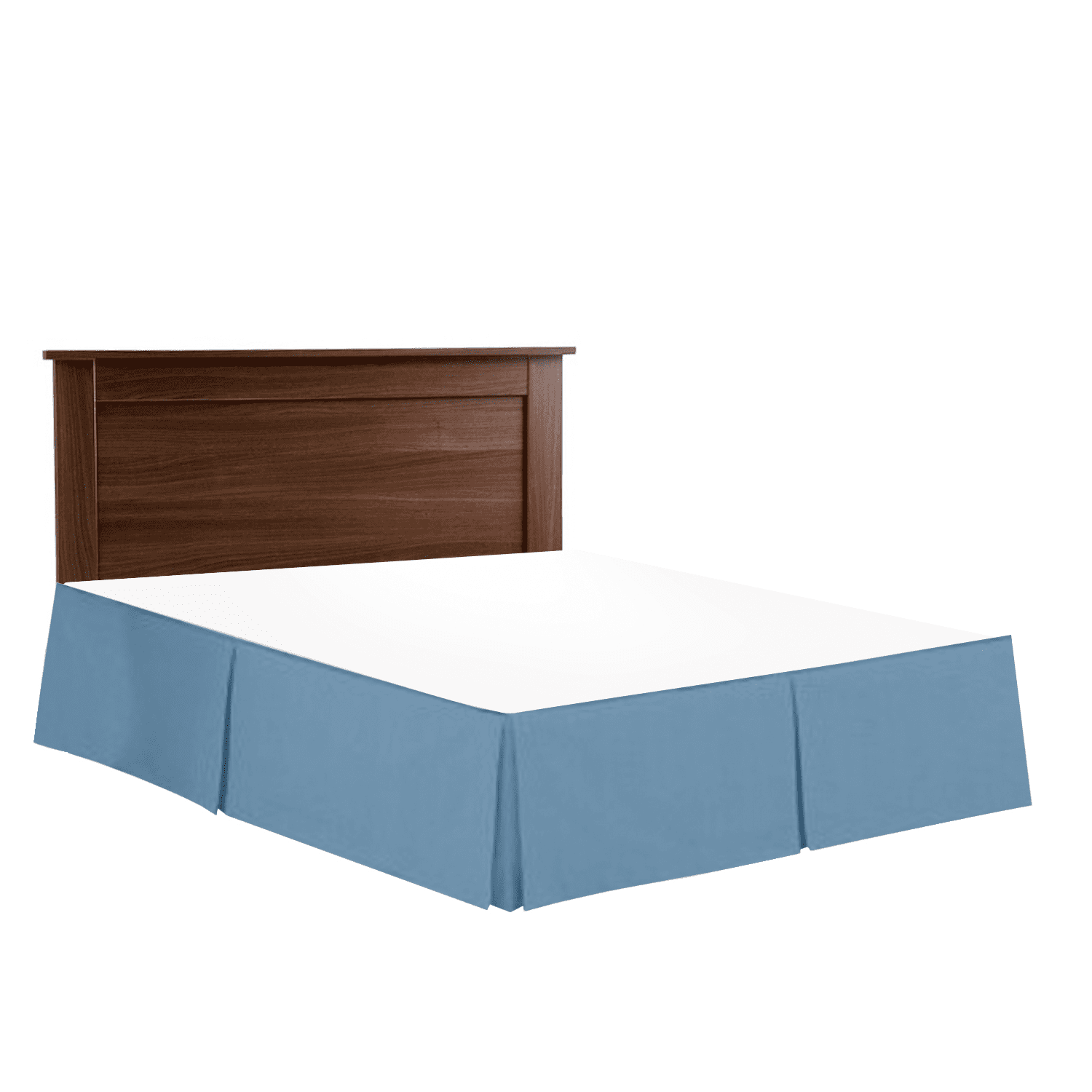 Nestl Easy Fit 14” inch Tailored Drop Pleated Microfiber Bed Skirt Dust Ruffle, Twin XL, Blue Heaven