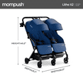 thumbnail image 7 of Mompush Lithe Double Stroller with Two Large Individual Side by Side Recline Seat, Navy, 24.5LB, Unisex, 7 of 7